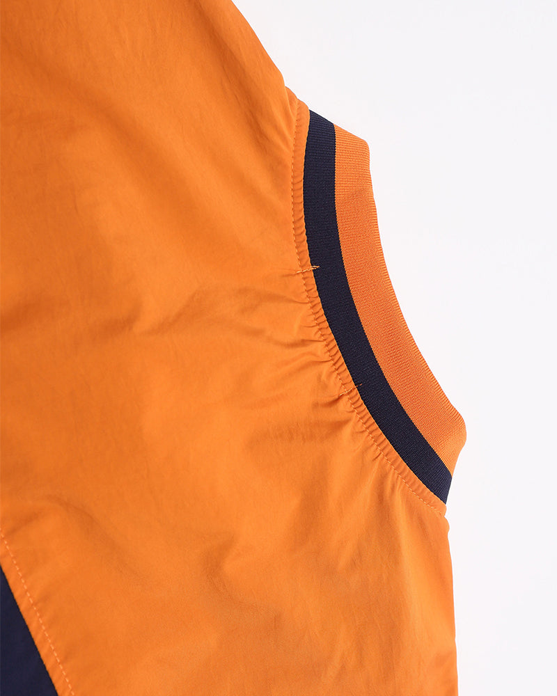 Retro contrast color stitching sweatshirt