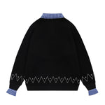 Retro fake two piece sweatshirt