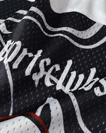 Color-blocked V-neck short-sleeved shirt