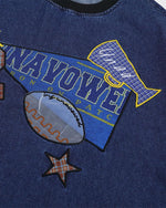 콘트라스트 패치 데님 반팔