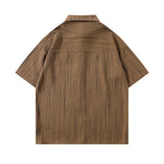 Vintage Striped Short Sleeve Shirt