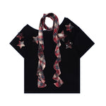 Retro off-shoulder short sleeves