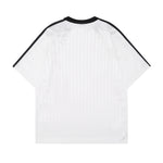 Letter print striped short sleeves