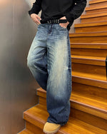 休閑水洗牛仔褲