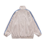 撞色條紋寬鬆外套