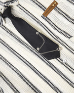 Striped Tie Short Sleeve Shirt