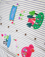 休閑條紋長袖襯衫