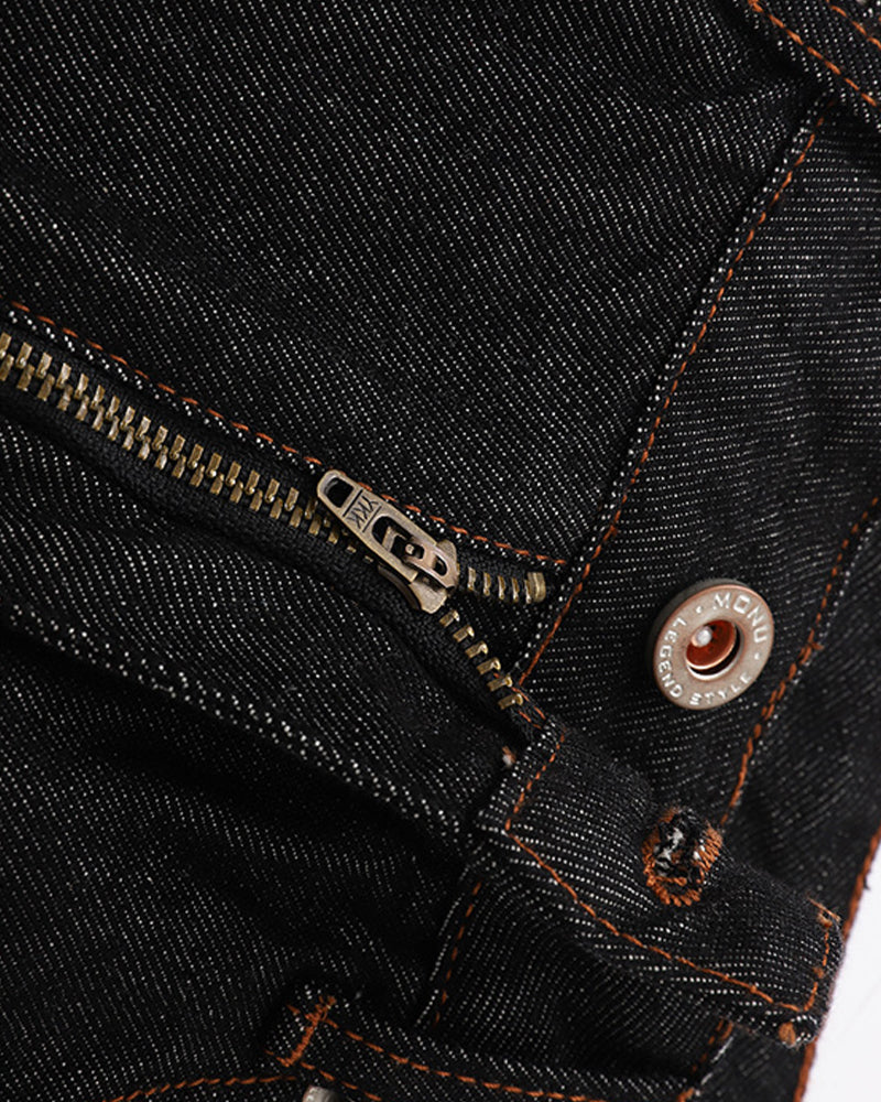 Distressed Embroidered Jeans