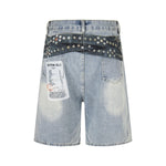 Loose waistband printed shorts