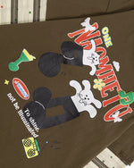 Cartoon print fake two-piece long sleeves