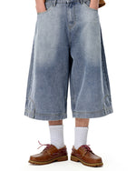 Structured Washed Capri Pants