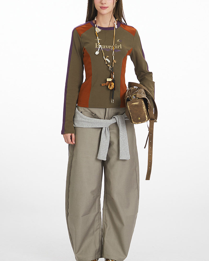 Color-blocked slim-fit inner layer (women's)