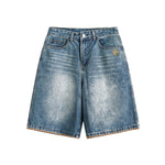 休閑刺綉牛仔褲