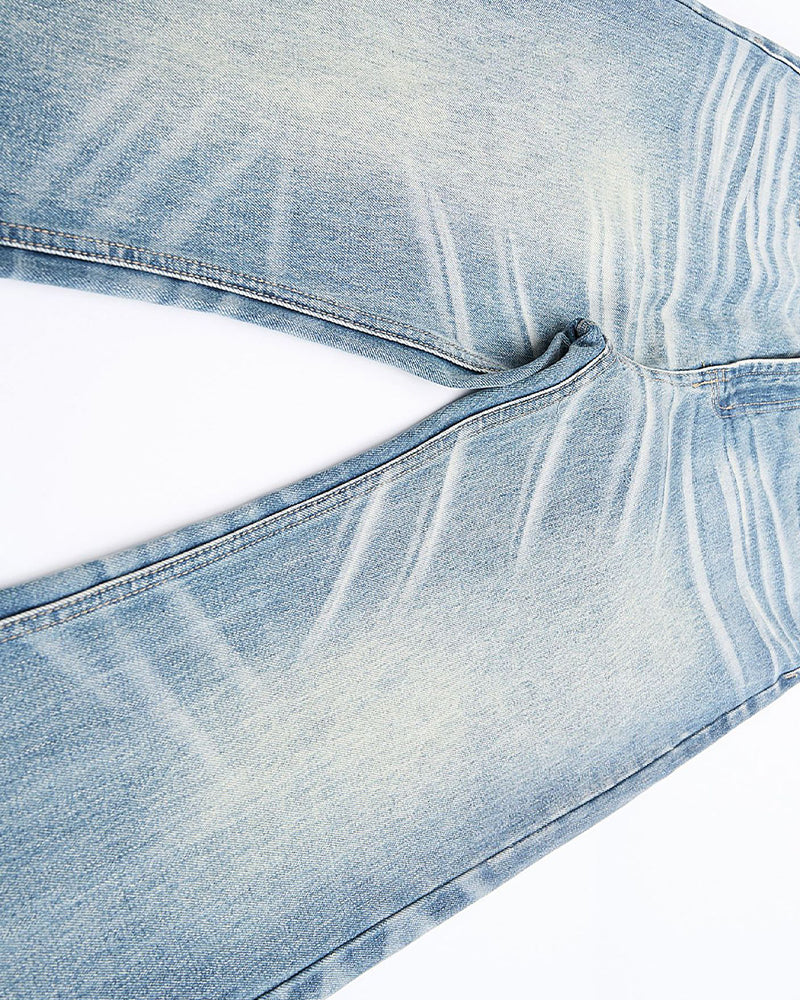 Retro casual straight leg jeans