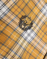 做舊撞色格子連帽襯衫