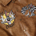 Cartoon embroidery padded jacket