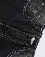 水洗直筒牛仔褲