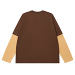 復古假兩件長袖