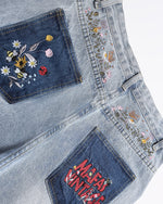 Washed straight jeans