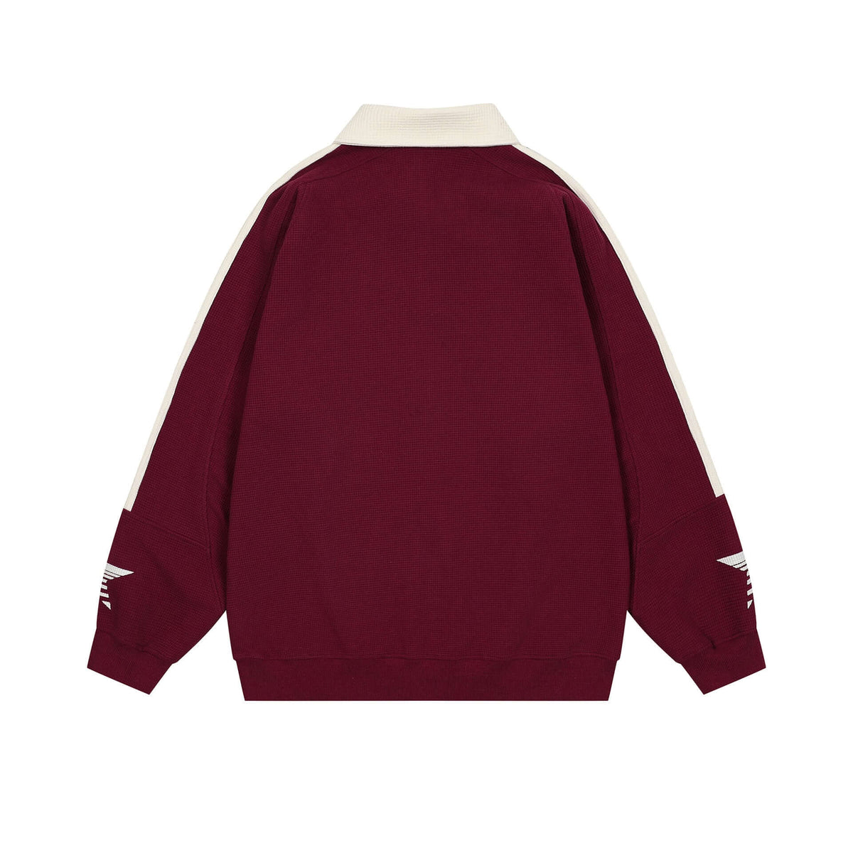 Retro polo collar sweatshirt