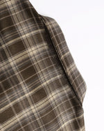Embroidered plaid long-sleeved shirt