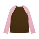 대비색 스티칭 긴팔