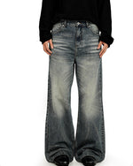 Distressed casual trousers