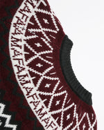 Vintage jacquard cardigan sweater