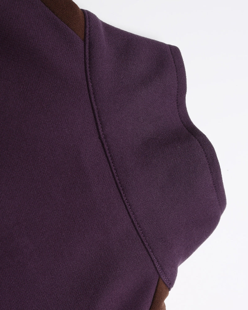 Vintage Badge Stand Collar Sweatshirt