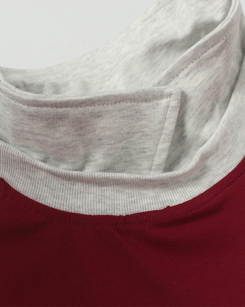 Retro contrast polo short sleeves