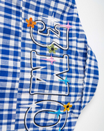 Retro casual plaid long-sleeved shirt