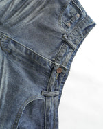 Vintage distressed straight jeans