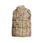 레트로 스타일 자수 레터링 두꺼운 조끼 (양면)