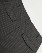 Vertical striped straight-leg pants