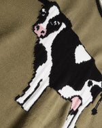 可愛奶牛圓領毛衣