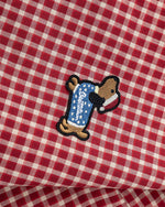 Fun plaid short-sleeved shirt