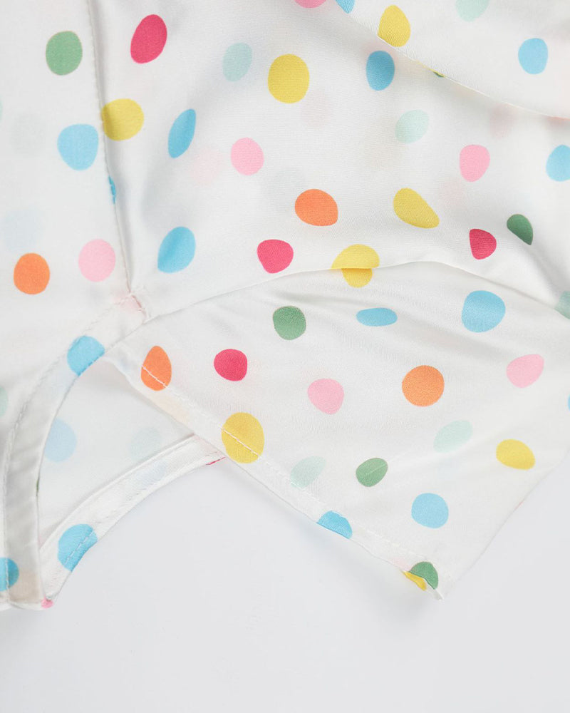 Colorful polka dot short-sleeved shirt (women's)