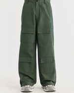 休閑口袋工裝褲