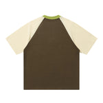 재미있는 컬러 블록 반팔 셔츠