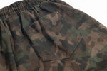Retro washed distressed camouflage pants