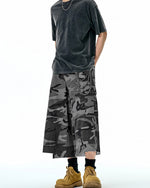 迷彩工裝七分褲