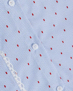 Cat Embroidered Short-Sleeve Shirt