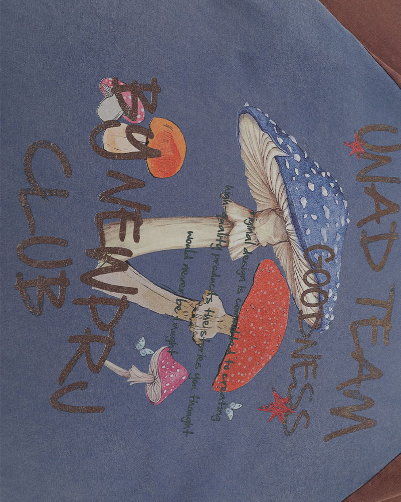 Contrast color mushroom short sleeves