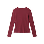 라운드넥, 슬림핏, 긴팔 상의 (여성용)