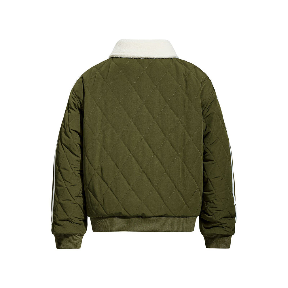 레트로 레터 자수 코튼 패딩 재킷