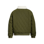 레트로 레터 자수 코튼 패딩 재킷