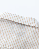 Simple vertical striped short-sleeved shirt