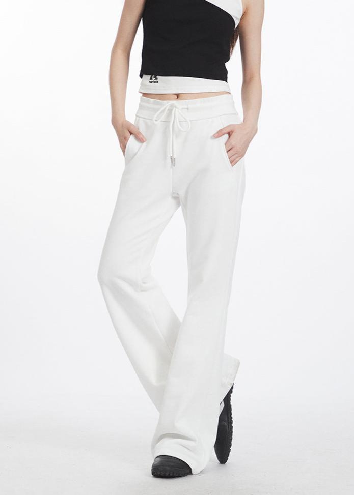 Embroidered low-rise slim fit flared trousers (women's style)