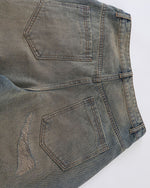 Distressed ripped couple trousers