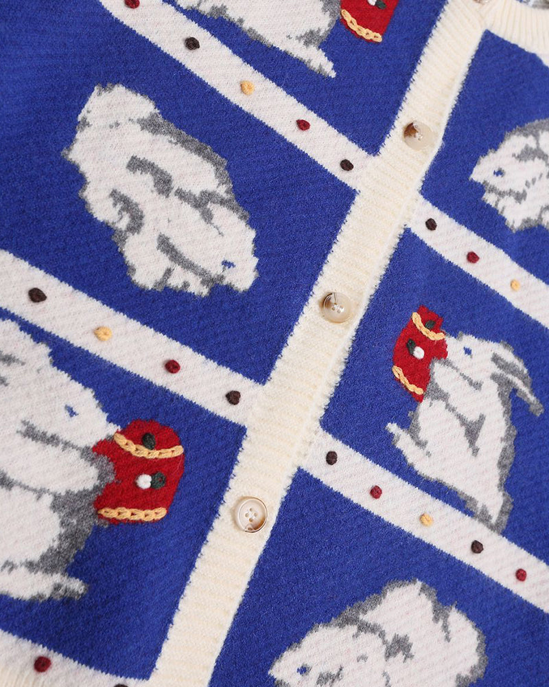 復古趣味小兔子毛衣